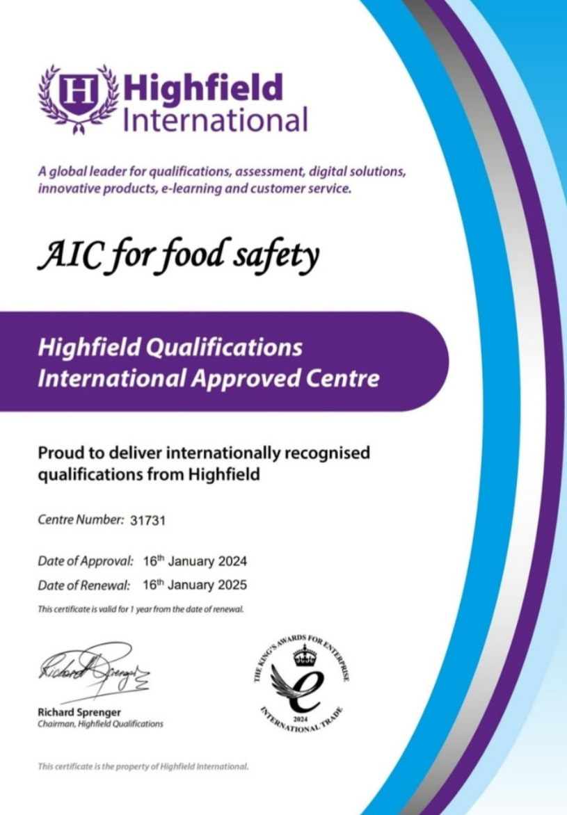 Highfield Qualifications International Approved Center